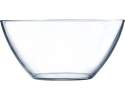 Luminarc salade schaal - glas - 28 cm - rond - serveerkom - keuken accessoires