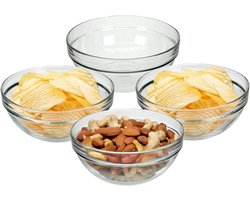 Luminarc Schaaltje/kommetje - 6x - glas - 14 x 6 cm - snackschaaltje/toetjes schaaltje