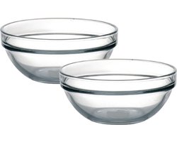 Luminarc Schaaltjes/kommetjes - set van 12x - glas - D10 x H5 cm - snack of dessert schaaltjes