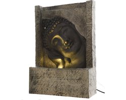 Lumineo Fontein Boeddha LED polystone voor buiten 28x13.5x40cm Warmwit Buddha