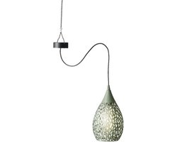 Lumineo Hanglamp solar - groen - ijzer - 21 cm - tuinverlichting