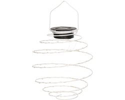 Lumineo Hanglamp - solar verlichting - wit - D16 cm - metaal - tuinverlichting