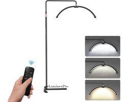 LuminexPro M5 Moonlight – Professionele LED Booglamp – 36W – 3200K-5600K – Dimbaar – CRI 90+ – Afstandsbediening – Make-up & Beauty Verlichting