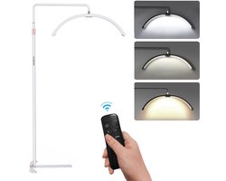 LuminexPro M5 Moonlight – Professionele LED Booglamp 36W – Dimbaar 3200K-5600K – CRI 90+ – Afstandsbediening – Make-up, Beauty & Content Creators