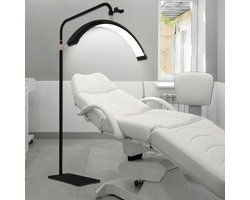 LuminexPro®- Stevige LED Moon Light - HET BESTE MODEL - Behandellamp - 360° Rotatie - Telefoonhouder - 180 cm hoog -Salonlamp - Moonlight - Behandel lamp - Incl. smartphonehouder - Beauty - Tattoo - Massage - Nagelstyliste - Make-up - Verlichting