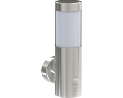 Luminize Buitenlamp met bewegingssensor - Wandlamp met sensor - 15x9x28cm - GU10 fitting - zilver