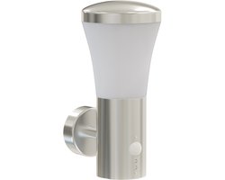 Luminize Buitenlamp met bewegingssensor - Wandlamp met sensor - 17x12x27cm - E27 fitting - zilver