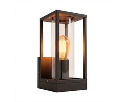 Luminize buitenlamp met schemersensor - wandlamp met dag en nacht sensor - 14x11x25cm - E27 fitting- zwart