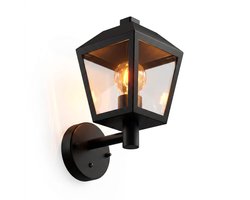 Luminize® Buitenlamp met Schemersensor - Wandlamp met Dag en Nacht Sensor - 19.8x15x29.8cm - Zwart - E27