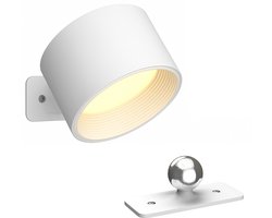 Luminize Oplaadbare wandlamp op batterijen draadloos - Dimbaar - Wandlamp op accu - Nachtlampje - USB oplaadbaar - Wit