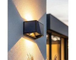 Luminize Solar wandlamp met schemersensor - tuinverlichting op zonne energie - solar tuinverlichting buiten - met dag en nacht sensor - buitenlamp - 2700k