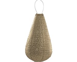 Lumiz Solar Buitenlamp - Buitenverlichting - Lampion - Solar Tuinverlichting - Fiore Drop - 28 cm - Goud