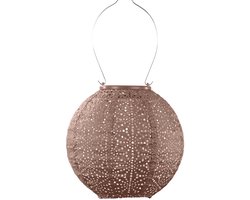 Lumiz Solar Lampion - Tuinlamp op zonne energie - Rond - 20 cm - Mocha Mousse