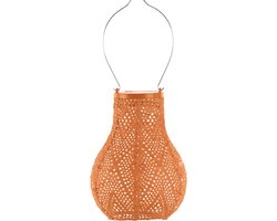 Lumiz Solar Tuinverlichting - Tuinverlichting op zonne energie - Buitenlampjes - Tuinverlichting op zonneenergie - Buitenverlichting - Buitenlamp - Decoratie - Ikat Bulb - 16 cm - Oranje