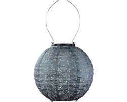 Lumiz Solar Tuinverlichting - Tuinverlichting op zonne energie - Buitenlampjes - Tuinverlichting op zonneergie - Buitenverlichting - Decoratie - Folia Rond - 20 cm - Grijs Blauw