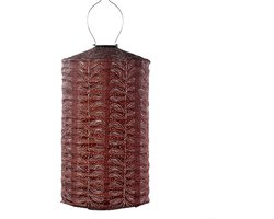 Lumiz Solar Tuinverlichting - Tuinverlichting op zonne energie - Buitenlampjes - Tuinverlichting op zonneergie - Buitenverlichting - Decoratie - Folia Cylinder - 28 cm - Taupe