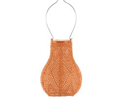 Lumiz Solar Tuinverlichting - Tuinverlichting op zonne energie - Tuinverlichting - Buitenlampjes - Tuinverlichting op zonneenergie - Buitenverlichting - Buitenlamp - Decoratie - Ikat Bulb - 16 cm - Oranje