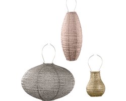 Lumiz Solar Tuinverlichting - Tuinverlichting op zonne energie - Tuinverlichting - Buitenlampjes - Tuinverlichting op zonneenergie - Buitenverlichting - Buitenlamp - Decoratie - Versailles Set - 3 stuks - Taupe - Roze - Goud