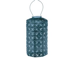 Lumiz Solar Tuinverlichting - Tuinverlichting op zonne energie - Tuinverlichting - Buitenlampjes - Tuinverlichting op zonneenergie - Buitenverlichting - Buitenlamp - Decoratie - Mandela Cylinder - 18 cm - Petrol