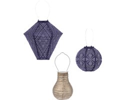 Lumiz Tuinverlichting op zonne energie - Solar tuinverlichting - Lumiz Solar Lampion - Saint-Tropez Set - 3 stuks