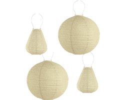 Lumiz Tuinverlichting op zonne energie - Solar tuinverlichting - Tuinverlichting - Lumiz solar lampion - Gele Set - 4 stuks