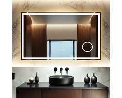 Lumoire® Spiegel Met Verlichting - 100 x 60 CM - Badkamerspiegel - Badkamer Spiegel