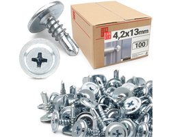 LUN FIX - Bohrschrauben 4,2 x 13 mm - 100 stuks - Zelfborende - Metaal schroeven