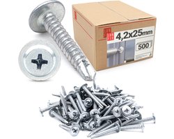 LUN FIX - Bohrschrauben 4,2 x 25 mm - 500 stuks - Zelfborende - Metaal schroeven