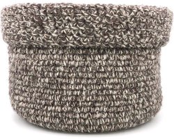 Luna-Leena duurzame mand van 100% wol - grijs - hand gehaakt in Nepal - opberger - babykamer - kraammand - kamerdecoratie - babyshower - basket