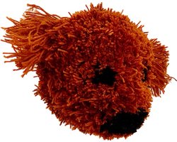 Luna-Leena duurzame trophy hoofd honf bruin - 100% soft wool - hand gemaakt in Nepal - kinderkamer - muurdecoratie - dierenhoofd - decoratie -