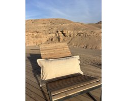 Luna & Lola | XL Linnen Pillow + Filling | 90 x 50 cm | Destination Happiness | Natural