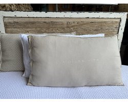 Luna & Lola | XL Linnen Pillow + Filling | 90 x 50 cm | La Dolce Vita | Natural