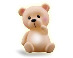 Luna Toys Teddy Beer Nachtlampje – Batterij-Nachtlicht 9,2 × 8,9 × 12 cm – Beertje Nachtlamp – Kindvriendelijk & Veilig