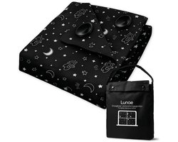 Lunae Draagbaar Verduisteringsgordijn met Zuignappen - 200x130cm - Verduisteringsdoek Zwart - 100% Verduisterende Blackout Curtain - Alternatief voor verduisterend raamfolie - Verduisterende Gordijnen