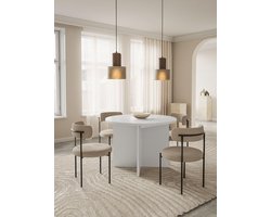 LunaFlex Uitschuifbare Ovale Eettafel 110–190 x 110 x 75 cm – Moderne Ronde Witte Eettafel met 2 Verlengbladen, Gelamineerd Hout & Stabiel Onderstel