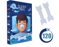 LunaGood® Neusstrips - 120 Stuks - Anti Snurk - Sport & Slapen - Transparant