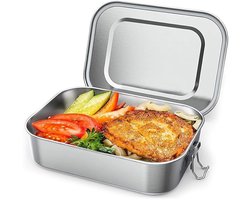 Lunchbox roestvrij staal - duurzame en stijlvolle levensmiddelenopslag - 1 stuk - zilver