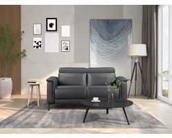 Lund-2Zitsbank - 1 Elektrische Relax - Grijs PU