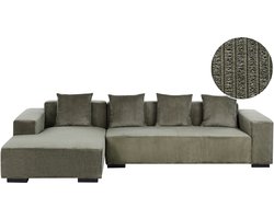 LUNGO - Hoekbank - Groen - Rechterzijde - 285 cm - Corduroy