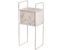 LUPINE - Plantenbak - Beige - 22 x 18 x 50 cm - Metaal