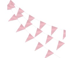 LUQ – Luxe Baby Roze Slingers – Vlaggenlijn 10 Meter - Verjaardag Slinger Versiering Feestversiering Vlaggen Decoratie