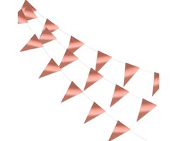 LUQ – Luxe Rose Gouden Slingers – Vlaggenlijn 10 Meter - Verjaardag Slinger Versiering Feestversiering Vlaggen Decoratie