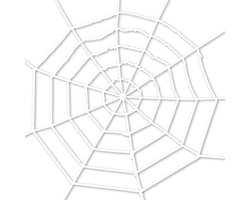LUQ – Spinnenweb Halloween Decoratie – Groot Stoffen Web – Creepy Versiering – Ø 140 cm – Ophangen voor Binnen & Buiten