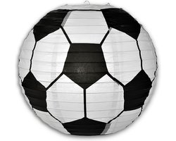 LUQ - Voetbal - Lampion - Sint Maarten - Lampionstokje - Zonder - Lichtje - Treklampion - Papier - Kind - Wit - Versiering - 1 Stuk