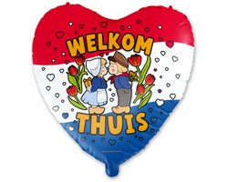 LUQ – Welkom Thuis Folieballon – 60 cm – Luxe Welcome Home Party Decoratie – Thuiskomen Feest Versiering – Helium Ready
