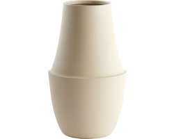 Luqaza Vaas Alen - Beige - 20x20x36.5cm - IJzer - Modern - Bloemenvaas - Woondecoratie - Decoratieve vaas voor woonkamer of slaapkamer - Sinterklaas Cadeau - Sint Kado