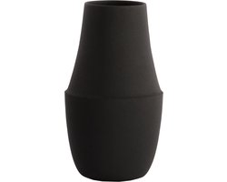 Luqaza Vaas Alen - Zwart - 20x20x36.5cm - IJzer - Modern - Bloemenvaas - Woondecoratie - Decoratieve vaas voor woonkamer of slaapkamer - Kerstcadeau - Cadeau voor hem - Cadeau voor haar - Kerstdecoratie