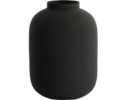 Luqaza Vaas Jula - Zwart - 21.5x21.5x31cm - IJzer - Modern - Bloemenvaas - Woondecoratie - Decoratieve vaas voor woonkamer of slaapkamer