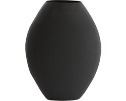 Luqaza Vaas Rodin - Zwart - 25x12x32cm - IJzer - Modern - Bloemenvaas - Woondecoratie - Decoratieve vaas voor woonkamer of slaapkamer - Moederdag - Moederdag cadeautje - Moederdag cadeau voor mama