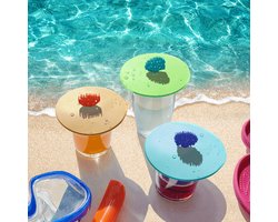 Lurch deksel uit silicone voor glas coral oranje - 1 stuk
